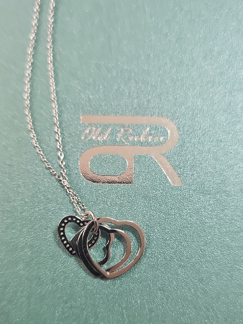 Silver Multi-Heart Pendant Necklace - Silver